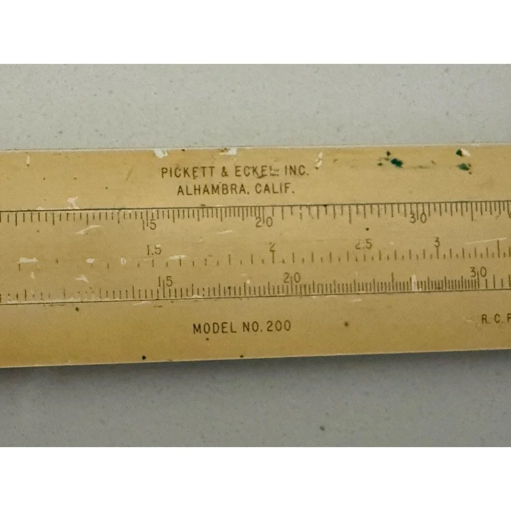 Pickett & Eckel Vintage Slide Rule Model 200 Leather Case Small 6